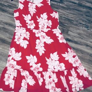 NWT Talbots lined pink/white sundress, button back